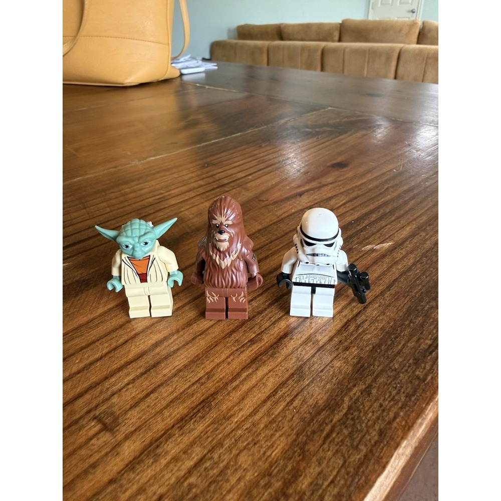 Star Wars Lego Minifigures Stormtrooper, Chewbacca, Yoda